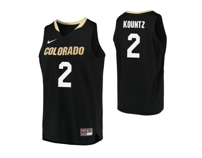 Colorado Buffaloes #2 Daylen Kountz Authentic College Basketball Jersey Black