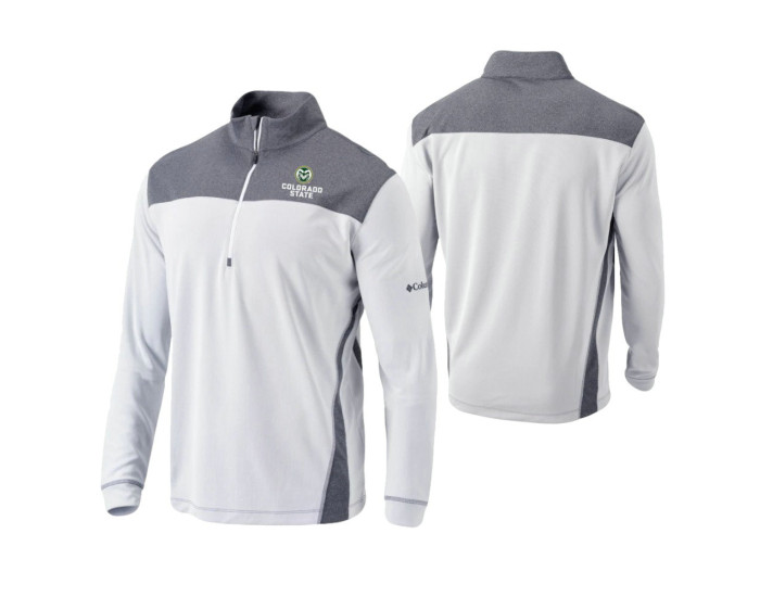 Colorado State Rams White Omni-Wick Standard Quarter-Zip Jacket
