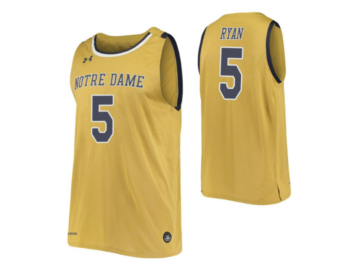 Youth Cormac Ryan Authentic College Basketball Jersey Gold Notre Dame Fighting Irish