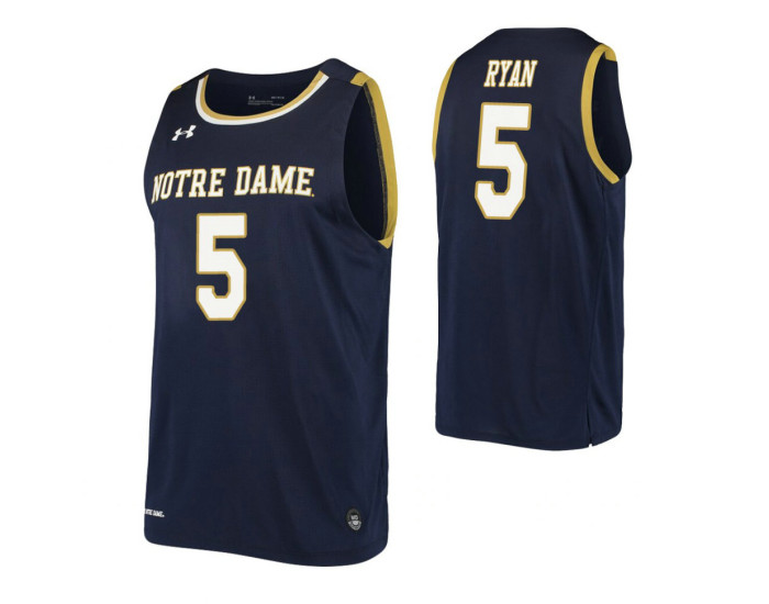 Youth Cormac Ryan Authentic College Basketball Jersey Navy Notre Dame Fighting Irish