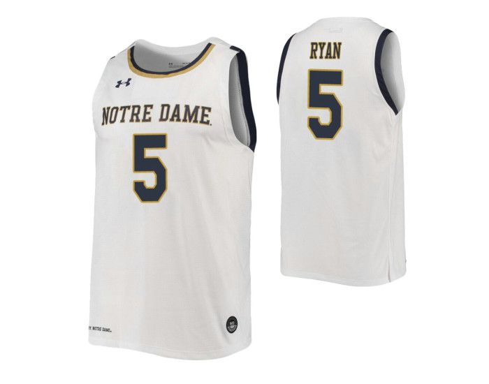 Youth Cormac Ryan Authentic College Basketball Jersey White Notre Dame Fighting Irish