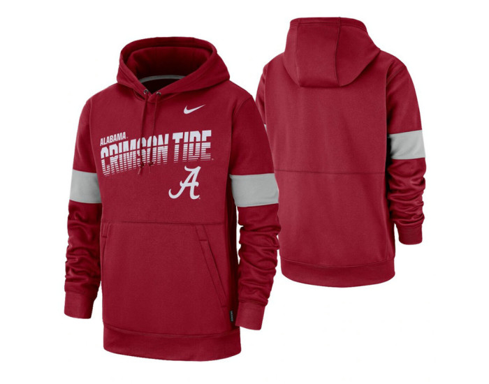 Alabama Crimson Tide Crimson Sideline Wordmark & Logo Performance Hoodie