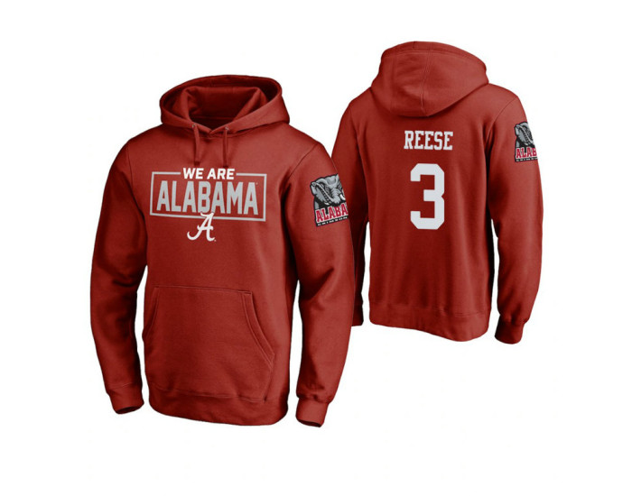 Alabama Crimson Tide #3 Alex Reese Men's Crimson College Basketball Hoodie