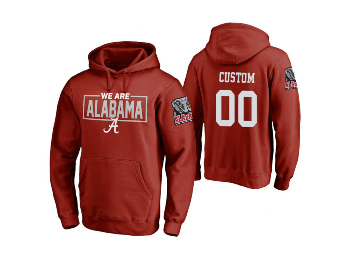 Oklahoma Sooners #00 Custom Men's Crimson College Basketball Hoodie