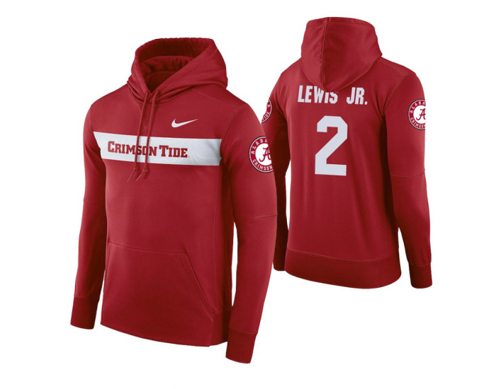 Alabama Crimson Tide #2 Kira Lewis Jr. Men's Crimson Pullover Hoodie
