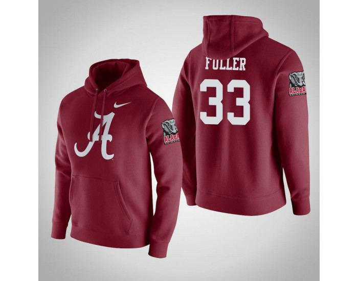 Alabama Crimson Tide #33 Landon Fuller Men's Crimson College Basketball Hoodie