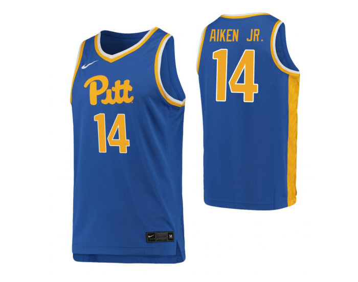 Youth Pittsburgh Panthers #14 Curtis Aiken Jr. Royal Replica College Basketball Jersey