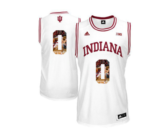 Youth Indiana Hoosiers #0 Curtis Jones Replica College Basketball Jersey White