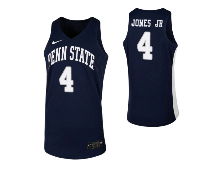 Youth Penn State Nittany Lions #4 Curtis Jones Jr. Navy Replica College Basketball Jersey