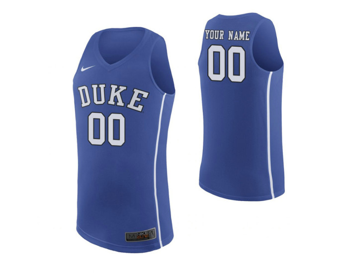 Men's Duke Blue Devils Custom College Basketball Authentic Jersey Royal
