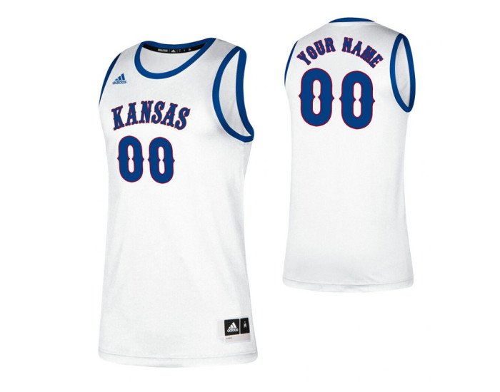 Kansas Jayhawks 00 Custom College Basketball Classic Jersey White