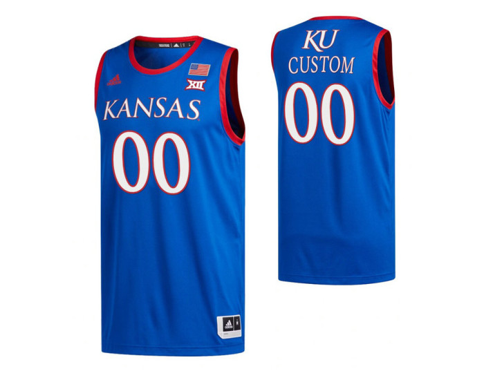 Kansas Jayhawks Custom College Basketball Authentic Jersey Royal