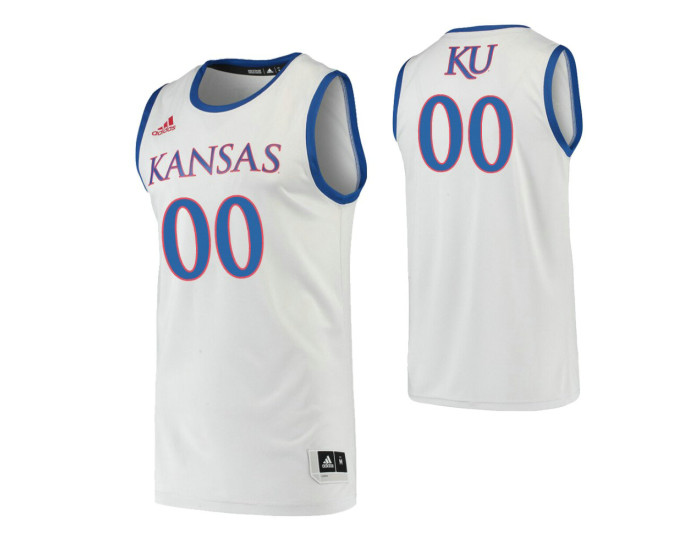 Kansas Jayhawks 00 Custom College Basketball Swingman Jersey Gray