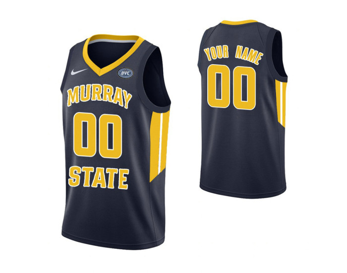 Men's Murray State Racers Custom College Basketball Authentic Jersey Navy