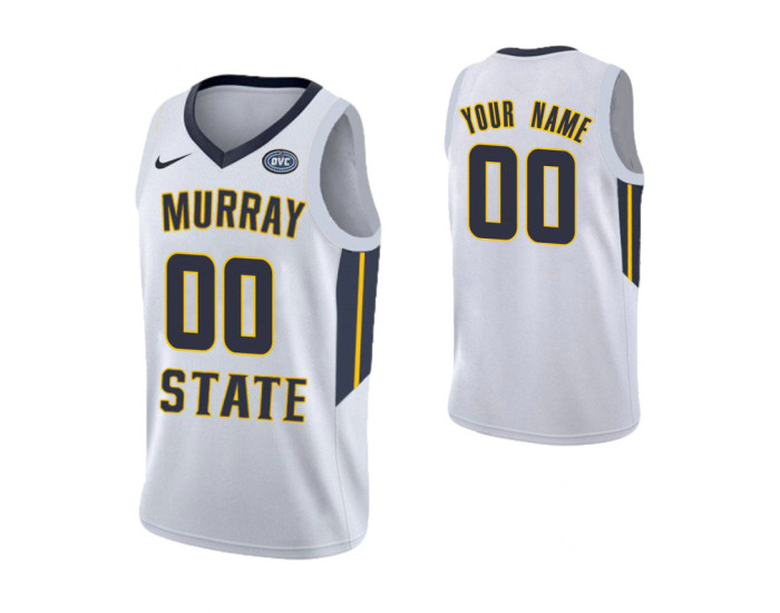 Men's Murray State Racers Custom College Basketball Authentic Jersey White