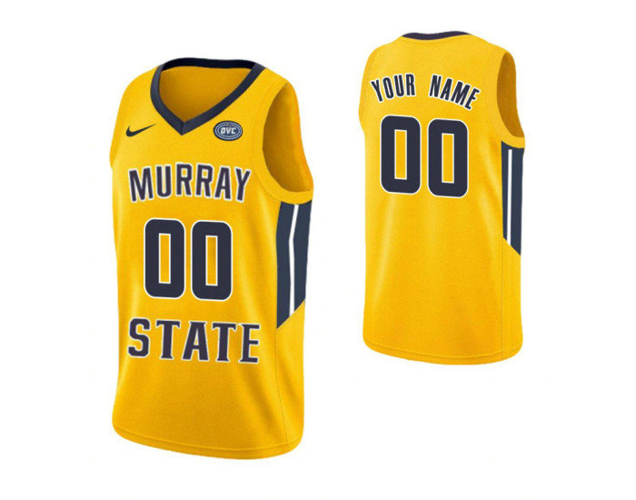 Men's Murray State Racers Custom College Basketball Authentic Jersey Yellow