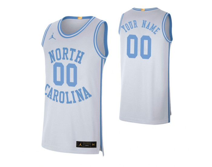 North Carolina Tar Heels 00 Custom College Basketball Retro Limited Jersey White