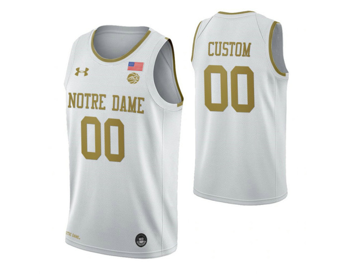 Notre Dame Fighting Irish Custom College Basketball Authentic Jersey White
