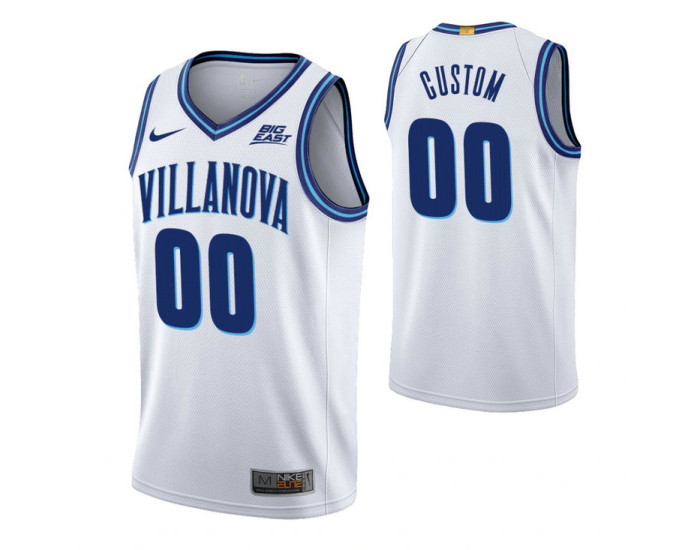 Men's Villanova Wildcats Custom Home Jersey White