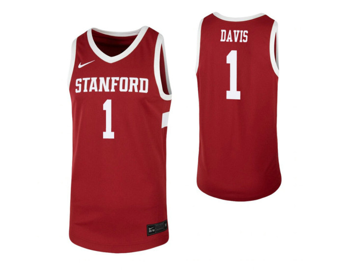 Youth Daejon Davis Authentic College Basketball Jersey Cardinal Stanford Cardinal