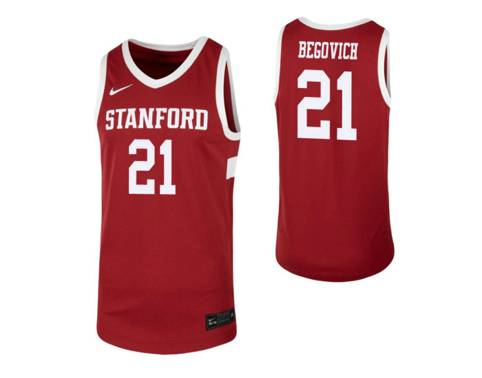 Youth Stanford Cardinal #21 Daniel Begovich Cardinal Authentic College Basketball Jersey