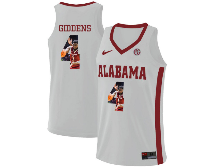 Alabama Crimson Tide #4 Daniel Giddens Authentic College Basketball Jersey White