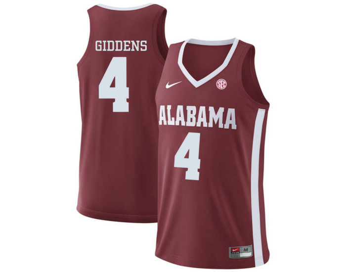 Youth Alabama Crimson Tide #4 Daniel Giddens Replica College Basketball Jersey Red
