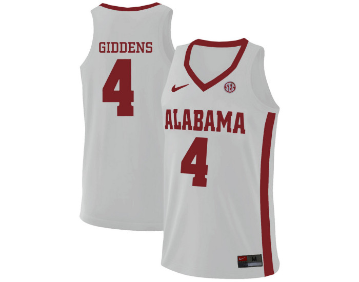 Youth Alabama Crimson Tide #4 Daniel Giddens Authentic College Basketball Jersey White