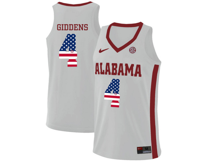 Youth Alabama Crimson Tide #4 Daniel Giddens Authentic College Basketball Jersey White