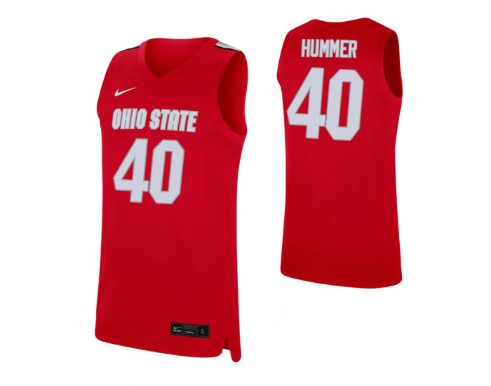 Youth Danny Hummer Authentic College Basketball Jersey Scarlet Ohio State Buckeyes