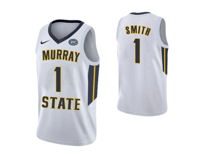 Murray State Racers #1 DaQuan Smith Authentic College Basketball Jersey White