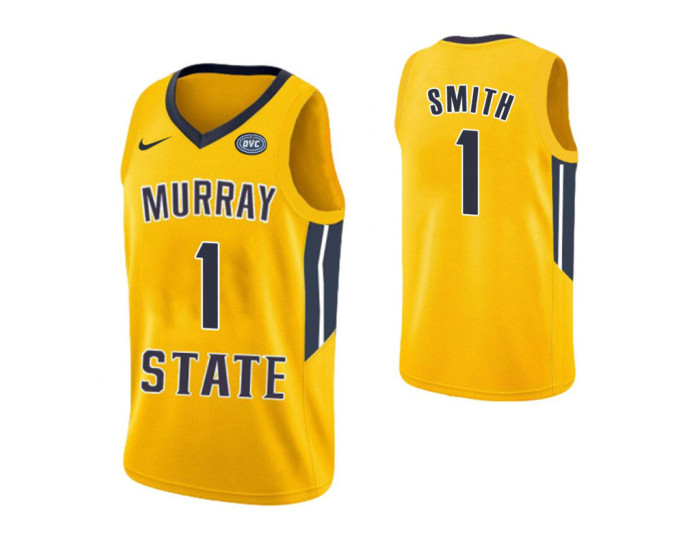 Youth Murray State Racers #1 DaQuan Smith Replica College Basketball Jersey Yellow