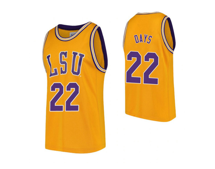 Youth LSU Tigers #22 Darius Days Gold Authentic College Basketball Jersey