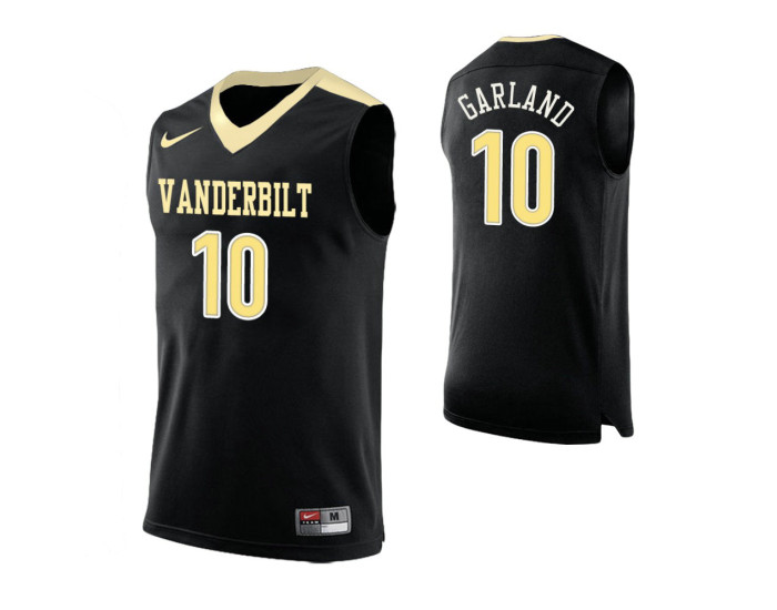 Vanderbilt Commodores 10 Darius Garland Authentic College Basketball Jersey Black