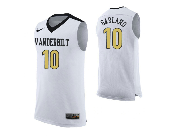Vanderbilt Commodores 10 Darius Garland Replica College Basketball Jersey White