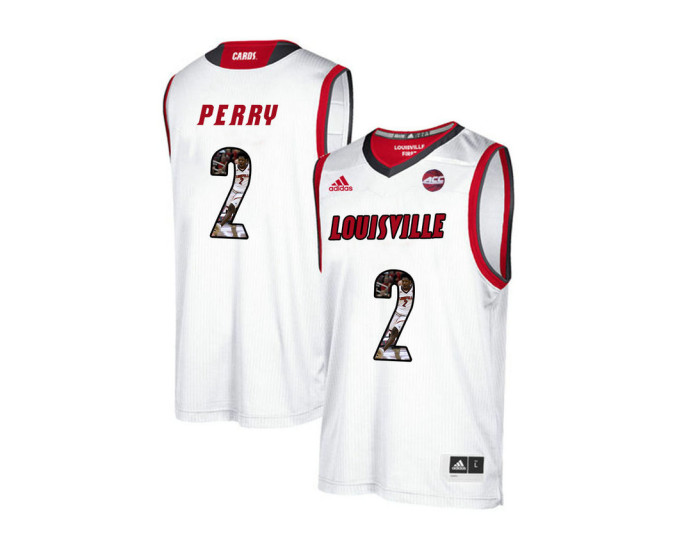 Youth Louisville Cardinals #2 Darius Perry Replica College Basketball Jersey White
