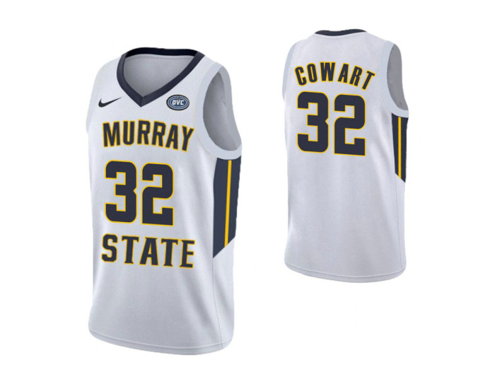 Murray State Racers #32 Darnell Cowart Replica College Basketball Jersey White