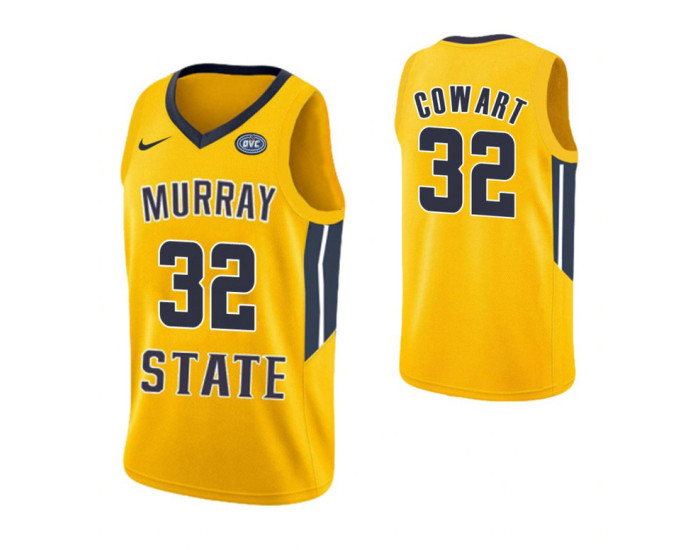Murray State Racers #32 Darnell Cowart Replica College Basketball Jersey Yellow