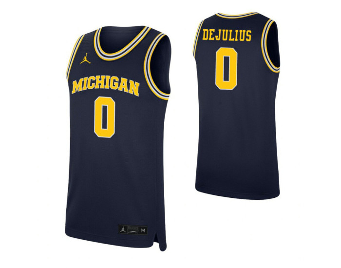 Michigan Wolverines #0 David DeJulius Navy Authentic College Basketball Jersey