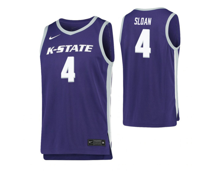 Youth David Sloan Authentic College Basketball Jersey Purple Kansas State Wildcats
