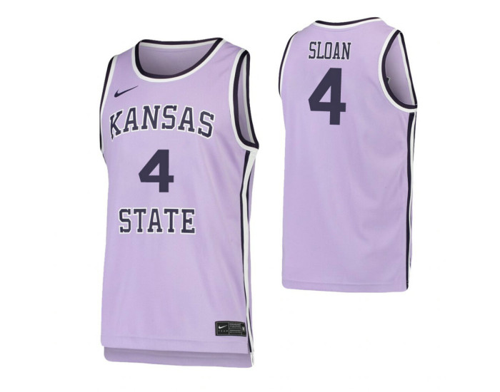 Youth David Sloan Kansas State Wildcats Purple Authentic College Basketball Jersey