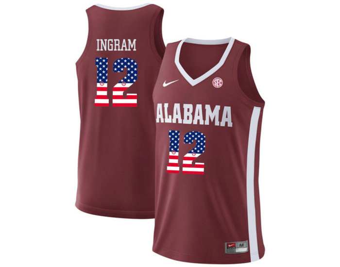 Youth Alabama Crimson Tide #12 Dazon Ingram Authentic College Basketball Jersey Red