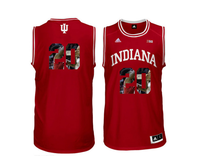 Indiana Hoosiers #20 De'Ron Davis Authentic College Basketball Jersey Red