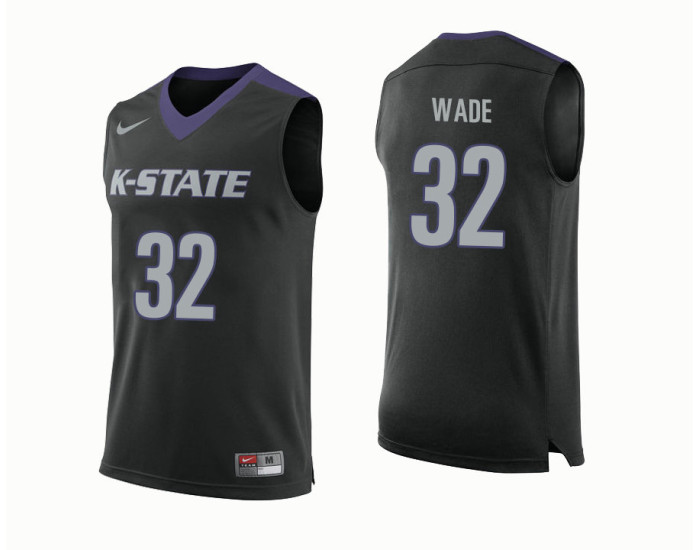 Kansas State Wildcats #32 Dean Wade Authentic College Basketball Jersey Black