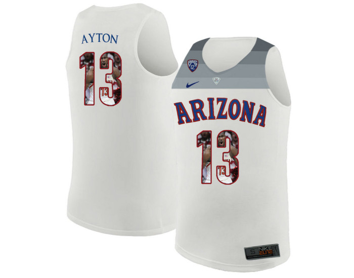 Youth Arizona Wildcats #13 Deandre Ayton Authentic College Basketball Jersey White