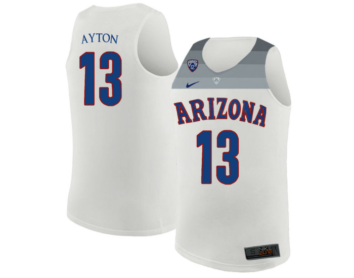 Youth Arizona Wildcats #13 Deandre Ayton Authentic College Basketball Jersey White