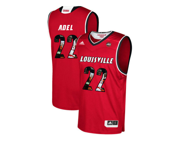 Louisville Cardinals #22 Deng Adel Replica College Basketball Jersey Red