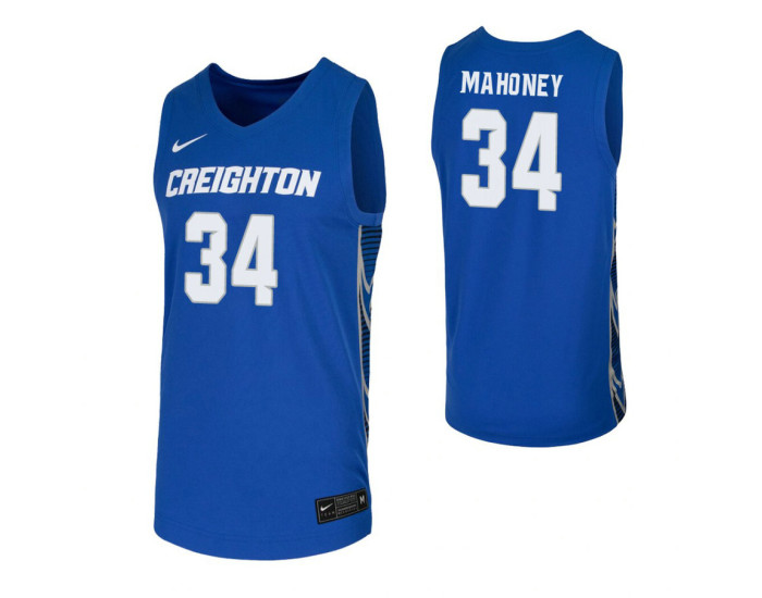 Youth Creighton Bluejays #34 Denzel Mahoney Royal Authentic College Basketball Jersey