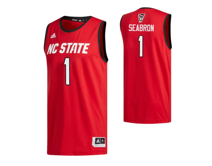 NC State Wolfpack 1 Dereon Seabron Authentic College Basketball Jersey Red