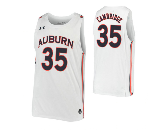 Auburn Tigers #35 Devan Cambridge White Authentic College Basketball Jersey